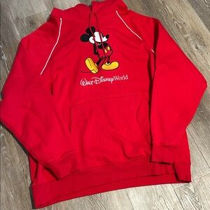 Disney Red Hoodie with Mickey Mouse Design